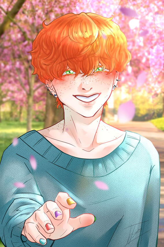 "Loving" Anime illustration (Niall)